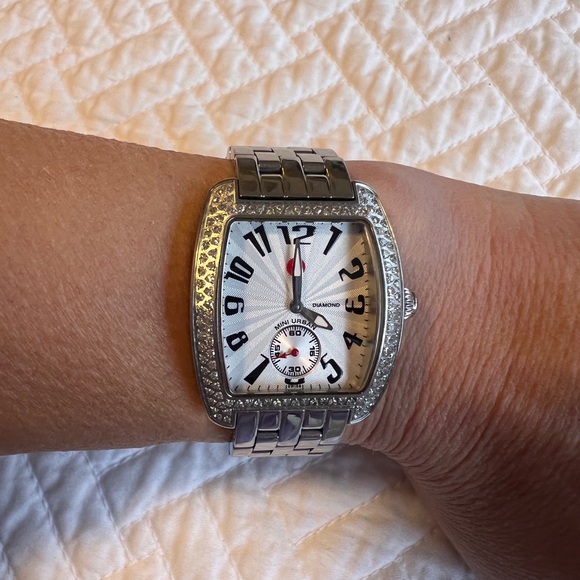 MICHELE Mini Urban Stainless Steel and Diamond Ladies Watch (N02757SS) - Picture 2 of 5